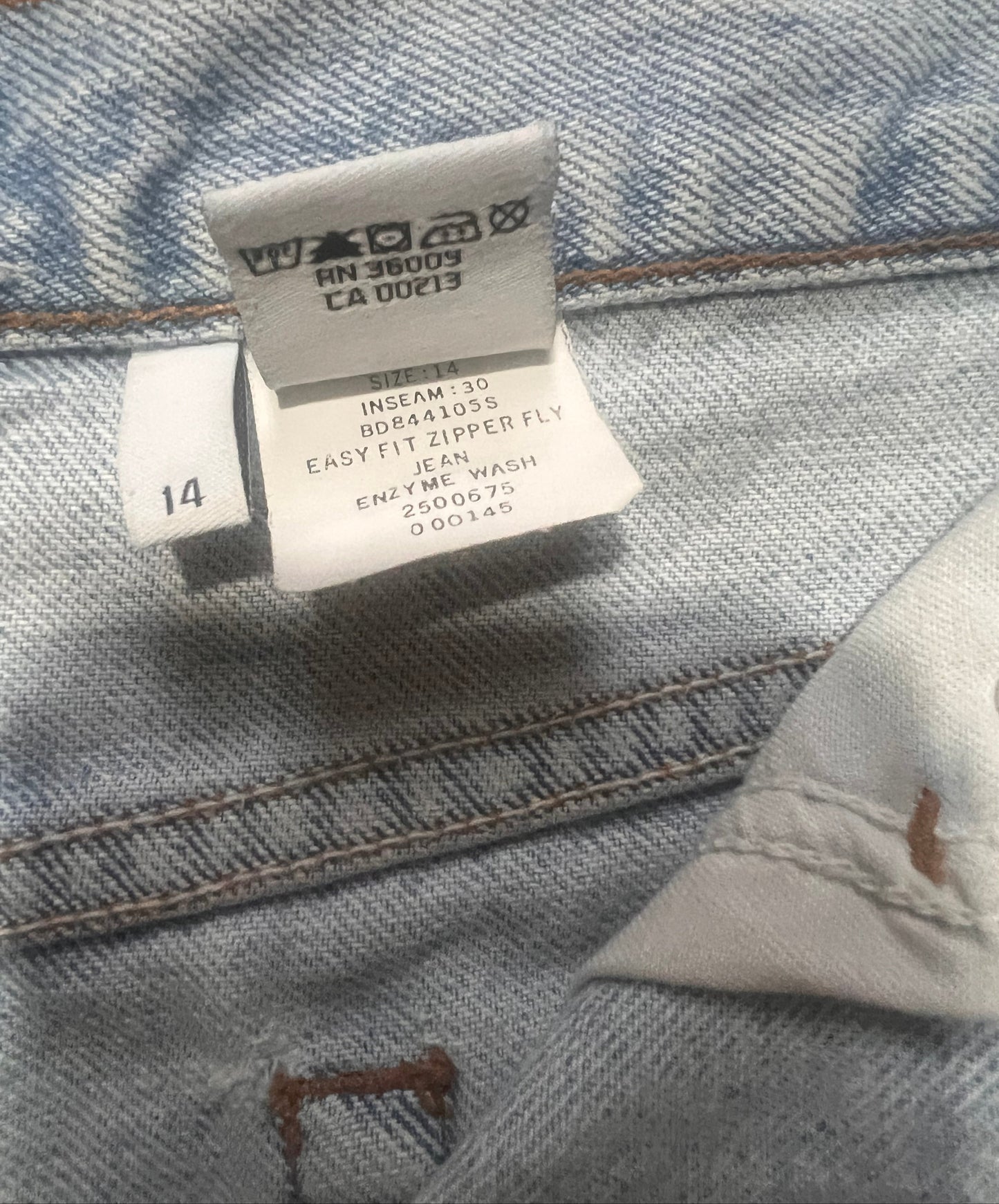 Vintage Calvin Klein Jeans with Kantha Patches, size 14