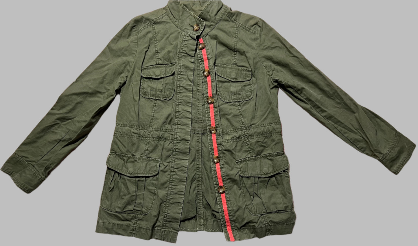Utility Jacket with Kantha Cloth, womens size medium