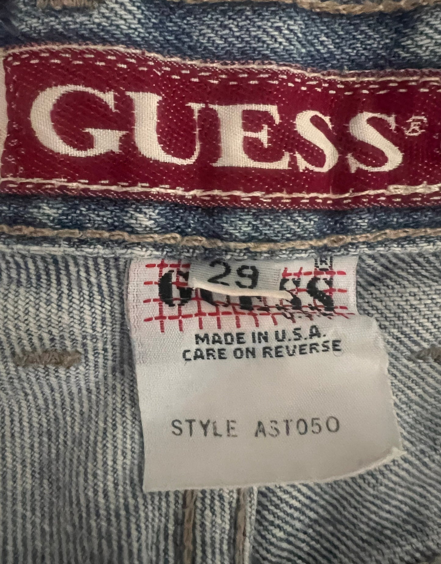 Vintage Guess Jeans with Kantha and Lace, size 29