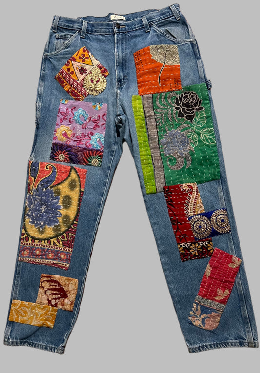 Embellished Dickies Carpenter Jeans, size 36x32