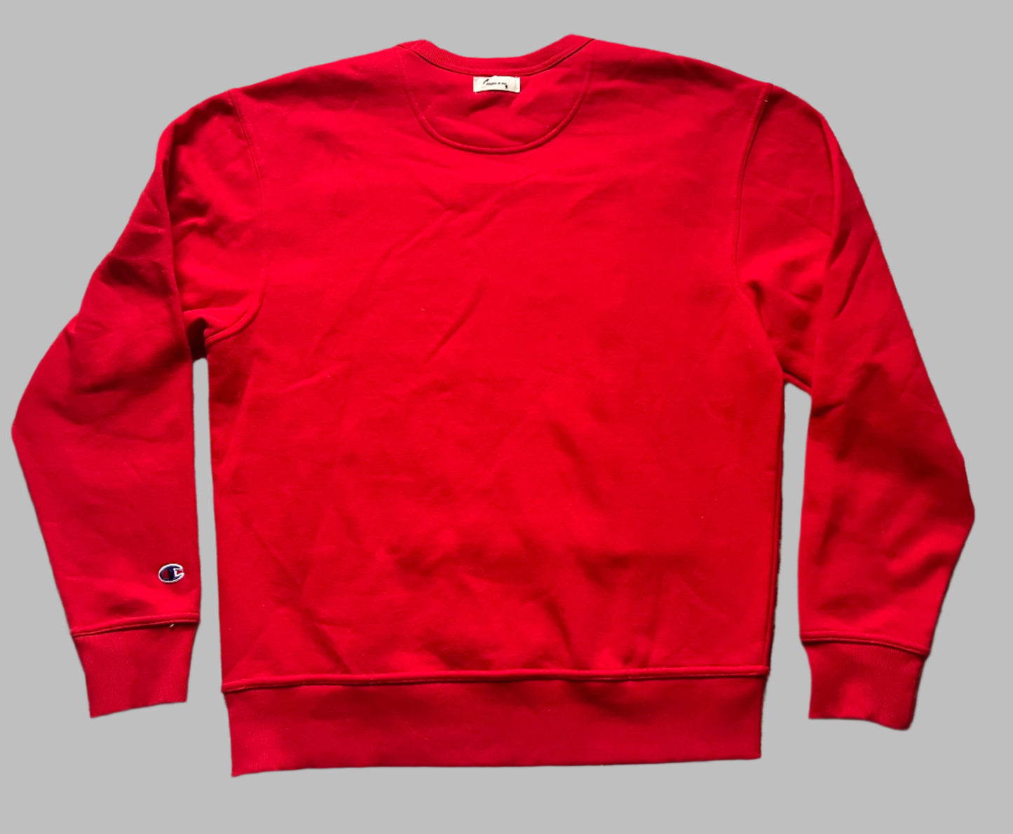 RedCrewneck with Vintage Quilt Block, Size M