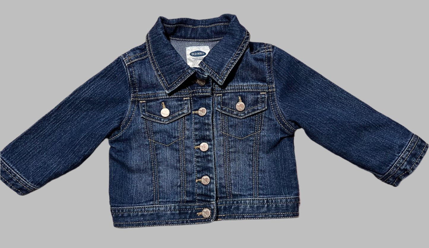 Infant Denim Jacket with Vintage Quilt Piece