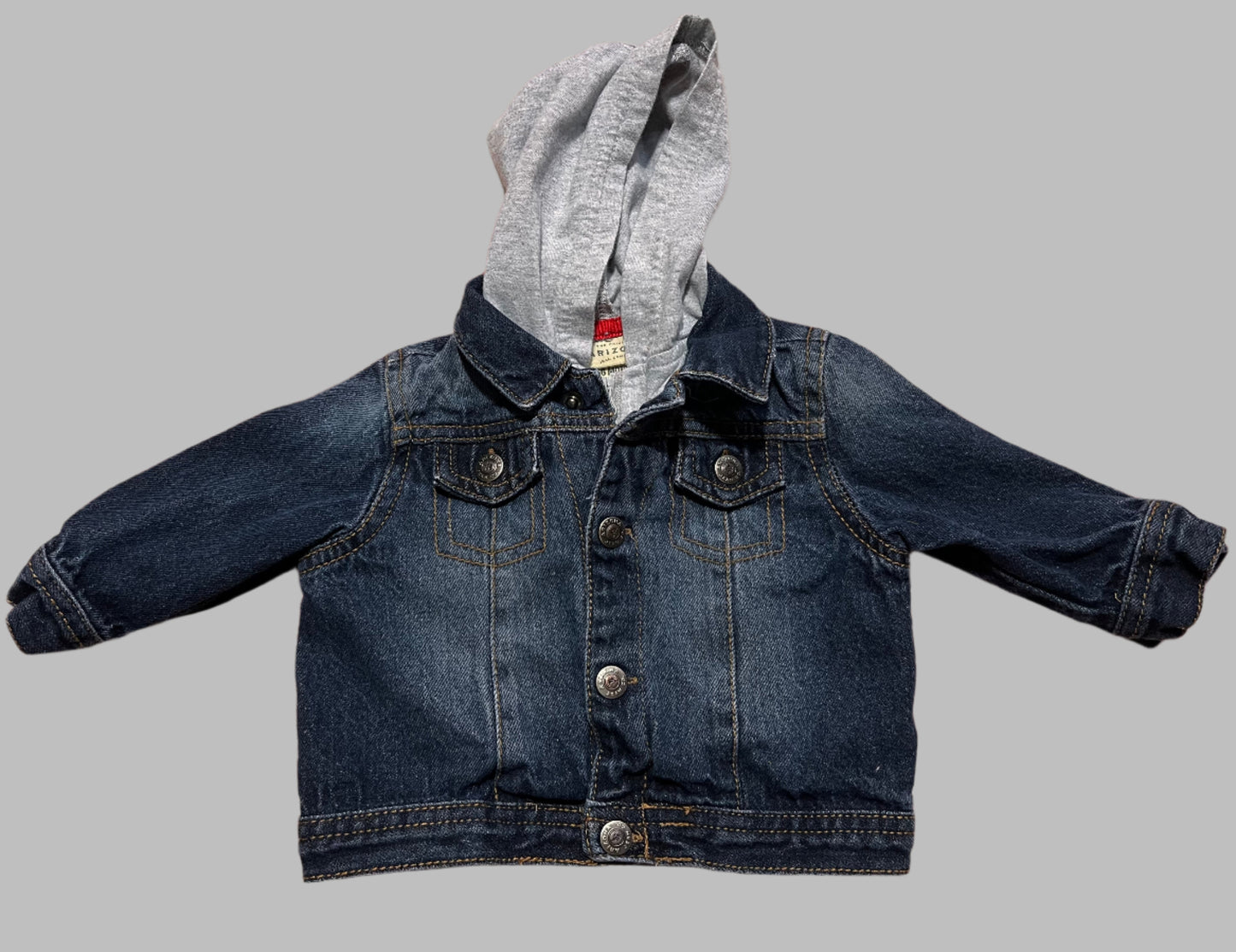 Infant Denim Jacket with Kantha Cloth Pieces