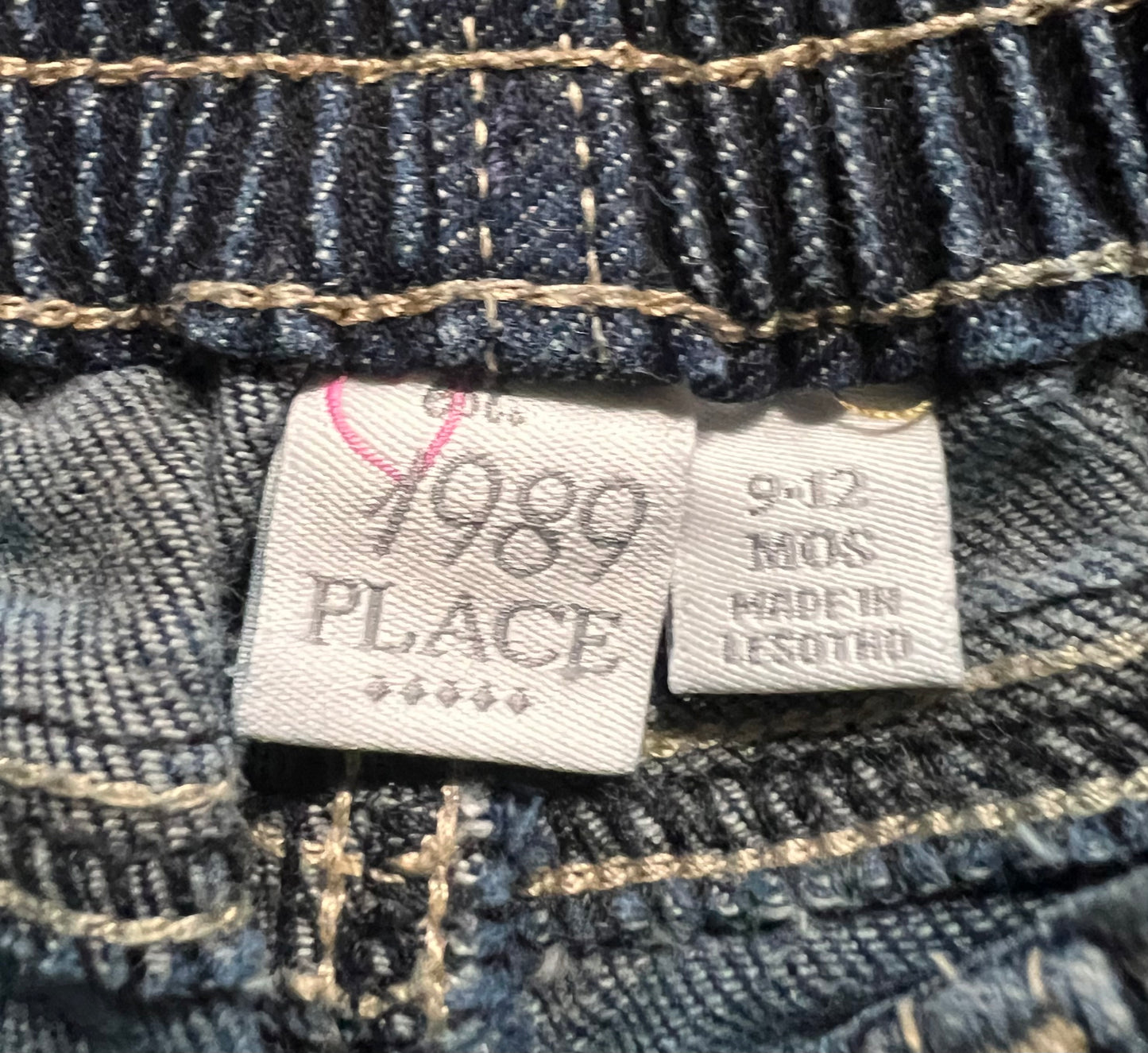 Infant Jeans with Dresden Plate Quilt Pieces