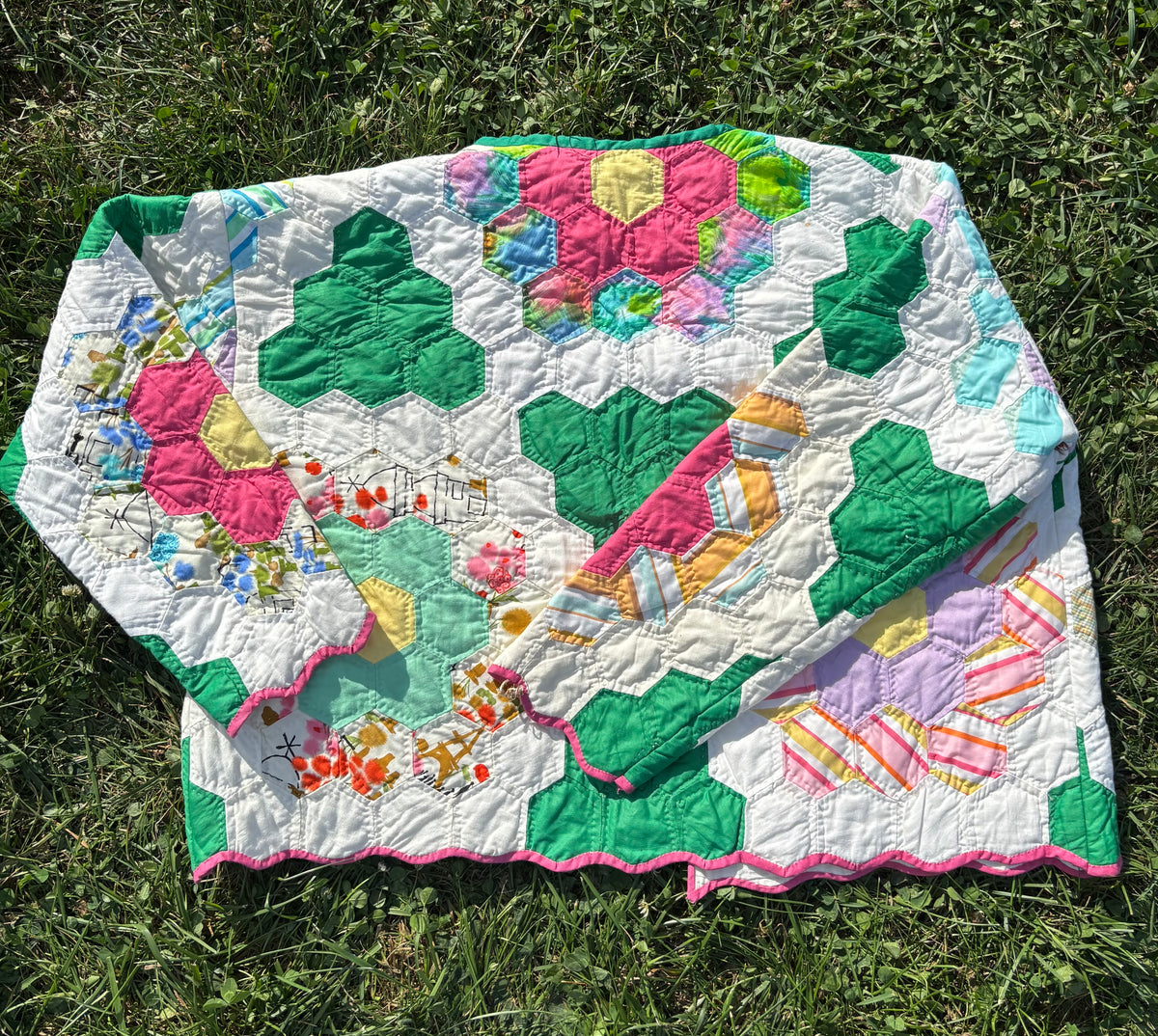 Grandmothers Garden Vintage Quilt Jacket
